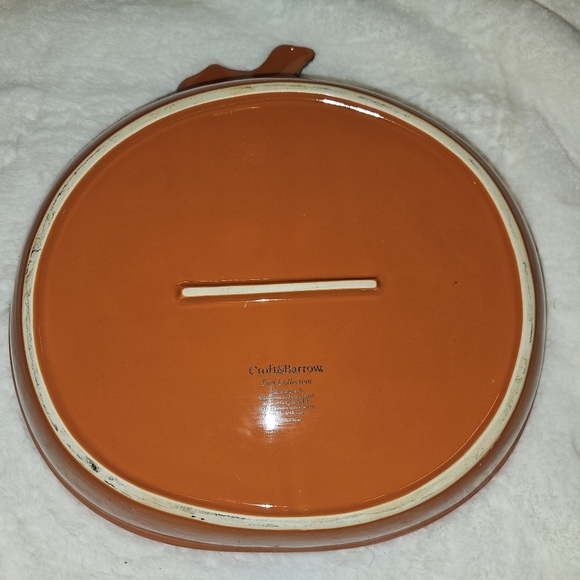 Croft & Barrow Orange Pumpkin Pie Baking Dish With Recipe